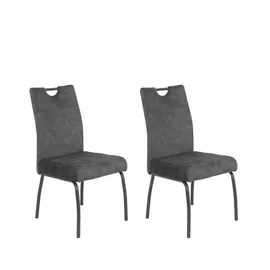 Hela 4-Fußstuhl EVELYN Polyester schwarz 2er Set