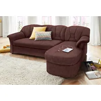 DOMO collection Ecksofa »Elva L-Form«, wahlweise mit Bettfunktion und Federkern braun