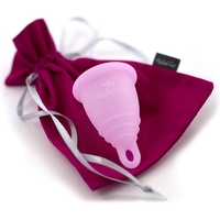Perfect Cup Menstruationstasse Zero Waste, 100% medizinisches Silikon, veganfreundlich, super weich und flexibel, 12 Stunden Schutz, wiederverwendbar - L - Rose