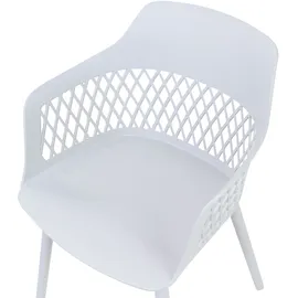 Beliani Esszimmerstuhl 2er Set ALMIRA Hellgrau