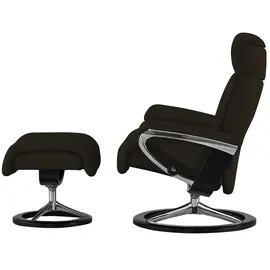 Stressless Relaxsessel Leder 91 x 112 x 84 cm Braun mit Hocker