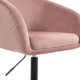 Svita Loungesessel Jamaika Samt 59 x 95 x 59 cm Altrosa höhenverstellbar