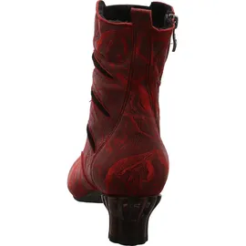 SIMEN Damen Stiefeletten Rot Glattleder marmoriert Größe: 39 - 39