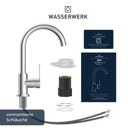 wasserwerk »WK 5, Wasserhahn, Küche, Einhebelmischer«, silberfarben