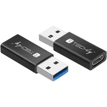 TECHLY USB-A auf USB-C Adapter Schwarz