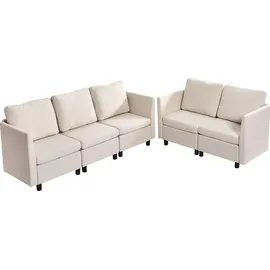 Vevor Ecksofa 5 Sitzer  Beige