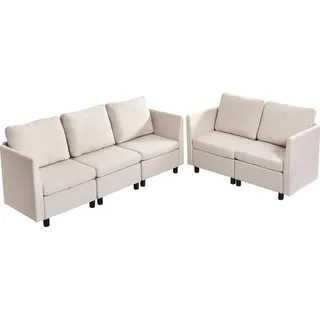 Vevor Ecksofa 5 Sitzer  Beige