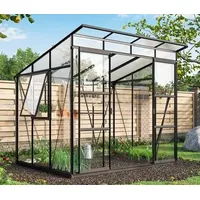 Vitavia Gewächshaus Iduna 5900 ESG/HKP, inkl. Fundament, ca. B258/H231/T230 cm, Schwarz