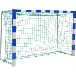 Handballtor frei stehend. 3x1.60 m Blau-Silber Premium-Stahl-Eckverbindung BLAU No Size