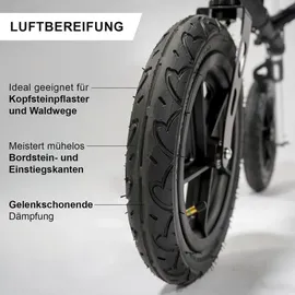 lösch reha Premium Outdoor Rollator Tabas Silber S/M