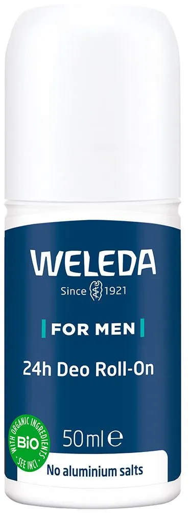 Weleda 24h Deo Roll-On FOR MEN - zuverlässiger Schutz & belebend-herber Duft ohne Aluminiumsalze