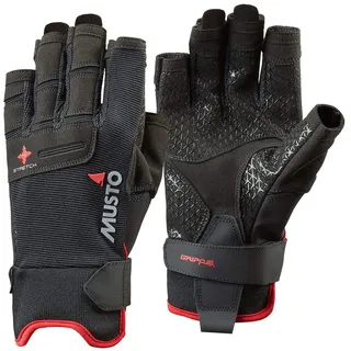 Musto Perfomance Sailing Short Finger Handschuhe in Schwarz - Erwachsene Unisex - Flexibler und atmungsaktiver Handschuh für Wassersportler
