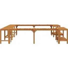 vidaXL Quadratische Outdoor Hot Tub Umrandung braun 250 x 250 cm
