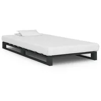 VidaXL Palettenbett Grau Massivholz Kiefer 100×200 cm