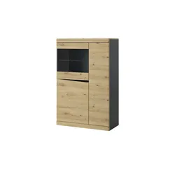 Highboard  Turino Neo , holzfarben , Maße (cm): B: 86 H: 130,8 T: 39,9