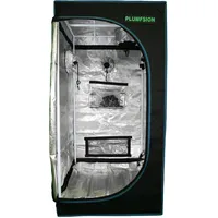 Premium Growzelt 60x60x120cm – Gewächszelt 60x60x120cm Wasserdicht, Lichtundurchlässig, Robustes Material – Perfekt für Indoor-Anbau – Mit reflektierendem Innenfutter und stabilen Metallstangen