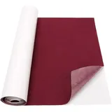 LOMUG Filz Selbstklebend 1mm, 40x220cm Klebefilz Selbstklebend, Bespannstoff aus Filz, Selbstklebender Filzstoff Rollenware, Klebefilz zum Kleben für DIY Box Liner, Stühle, Möbel,1mm Dicke, Rot