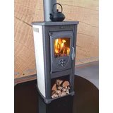 EEK A+ Kaminofen Okta creme mit Herdplatte - 3,9kW