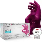 AMPri Style Grenadine Nitril Einweghandschuhe M, 100 Stück (01182-M)