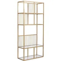 JVmoebel Bücherregal 35 x 180 x 80 cm Gold