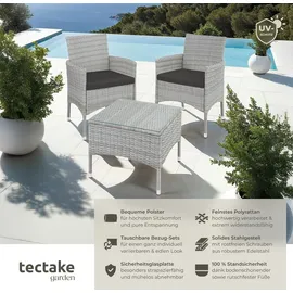 Tectake Luzern Set 3-tlg. hellgrau