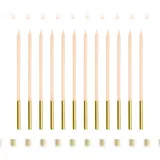 OEM Geburtstagskerzen 14 cm 12 St. beige