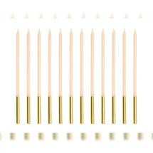 OEM Geburtstagskerzen 14 cm 12 St. beige
