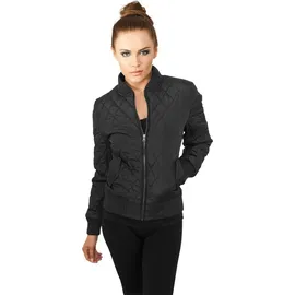 URBAN CLASSICS Damen Diamond Quilt Nylon Jacket Jacke, Black, XS