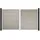 GROJA Doppeltor 300 x 180 cm Beige/Grau/Braun/Schwarz Aluminium