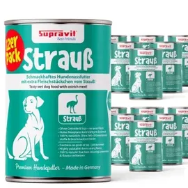 Supravit Hundenassfutter Strauß 12 x 410 g