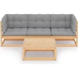 vidaXL Garten-Lounge-Set 4-tlg. beige
