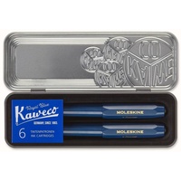 Moleskine Germany GmbH Moleskine Kaweco Ballpoint and Foutain Pen Set, Blue, Medium Point and Medium Nib (0.7 MM), Blue Ink