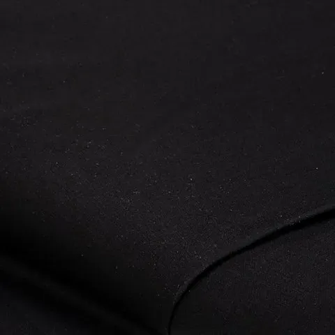 Bio-Baumwollstoff Uni, schwarz