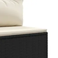 vidaXL 6-tlg Garten-Lounge-Set mit Kissen Schwarz Poly Rattan Modell 27