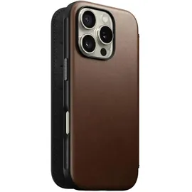 Nomad iPhone 16 Pro Flipcase braun