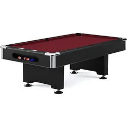 Automaten Hoffmann Billardtisch Billardtisch Club Pro in Schwarz, Red, 7 ft EINHEITSGRÖSSE