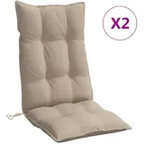 vidaXL Hochlehner-Auflagen 2 Stk. Taupe Oxford-Gewebe