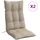 vidaXL Hochlehner-Auflagen 2 Stk. Taupe Oxford-Gewebe