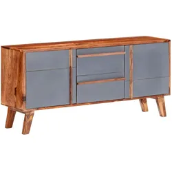 vidaXL Sideboard Grau 120x30x55 cm Massivholz Palisander