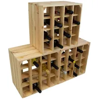 Kistenkolli Altes Land Weinregal 3er Set Natur 16er 0 x 0 x 0 cm Braun