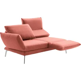 Schöner Wohnen 2,5-Sitzer "Spin, Multifunktionssofa, bequem und hochwertig verarbeitet", rosa (flamingo), B:248cm H:85cm T:225cm, 100% Polyester, SCHÖNER WOHNEN-KOLLEKTION, Sofas, Drehsitz-Funktion, USB-Anschluss, Armlehnfunktion, Rückenverstellung