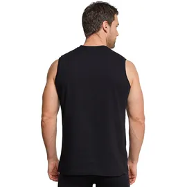 SCHIESSER Achselhemd "Essentials", Herren, Gr. 3XL, N-Gr, schwarz (000, schwarz), Single Jersey, Obermaterial: 100% Baumwolle, unifarben, normal, Rundhals, Unterhemden, ärmellos, Doppelpack, Rundhalsausschnitt, Baumwolle