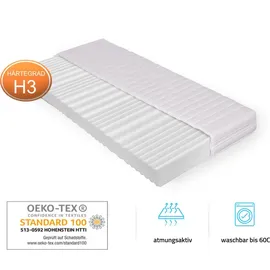 Home Deluxe - LED Bett Nube - Weiß, 140 x 200 cm - inkl. Matratze, Lattenrost und Schubladen I Polsterbett Design Bett inkl. Beleuchtung