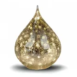 Formano Deko-Tropfen 15, cm Sterne-Silber LED-Licht Glas formano Weihnachtsdeko