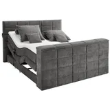 U N O Sports Carryhome Boxspringbett Dunkelgrau, + grau - Maße (cm): B: 202 H: 123