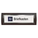 JU Namensschildtaster Klingeltaster Kombitaster mit Namensschild 21-110, braun 65x22 mm