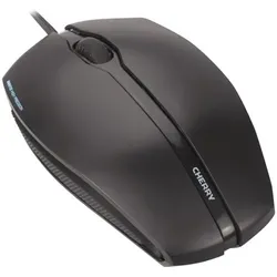 CHERRY GENTIX kabelgebundene optische Maus Schwarz USB, 3 Tasten, Seitenflächen aus Gummi, 1000 dpi-Auflösung