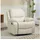 Homcom Relaxsessel Fernsehsessel mit Liegefunktion 100 x 98 x 93 cm Cremeweiß