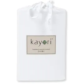 Kayori Spannbettlaken Baumwolle 180 x 200 cm weiß