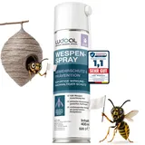 Wespenspray mit langem Sprührohr & 10x mehr Wirkstoff (2% Geraniol) – EXTRA STARK – Sofortiger Abwehrschutz mit Langzeitwirkung – 15 cm Sprührohr – Made in Germany – LUDOAL 400 ml (PT19)